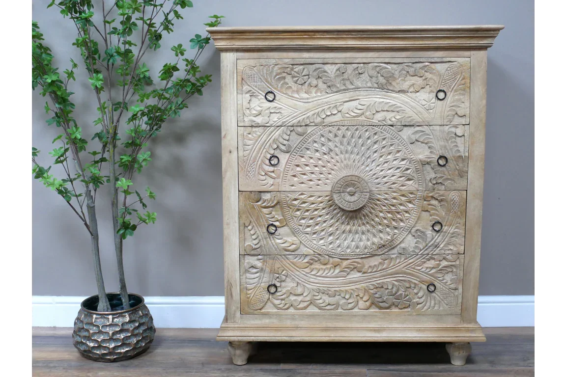 Carved Chest Of Drawers - 10187