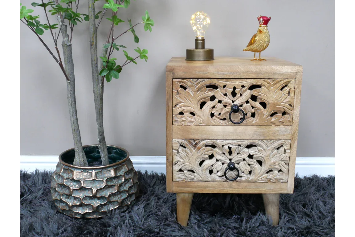 2 Drawer Bedside Cabinet - 10216