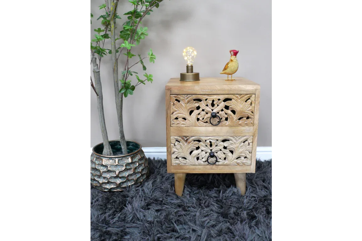 2 Drawer Bedside Cabinet - 10216