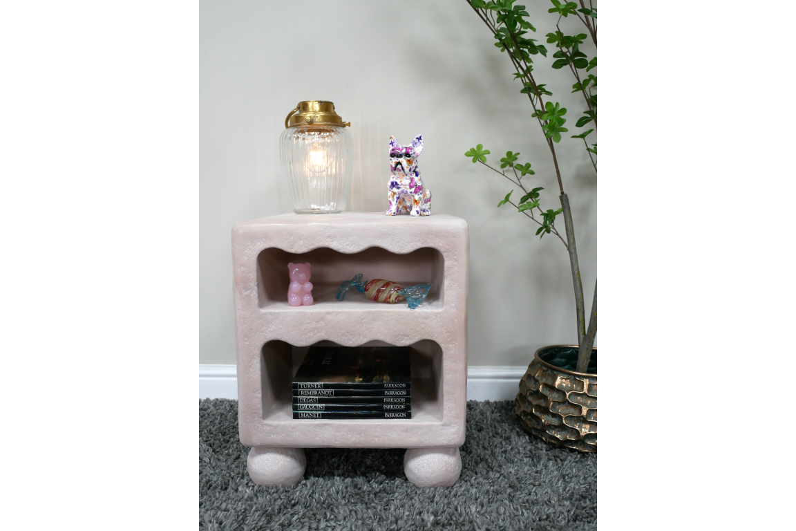Light Pink Bedside Cabinet - 11059