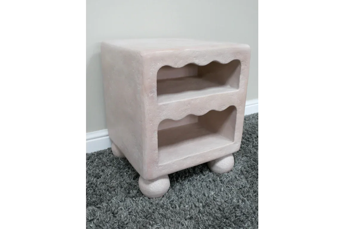 Light Pink Bedside Cabinet - 11059