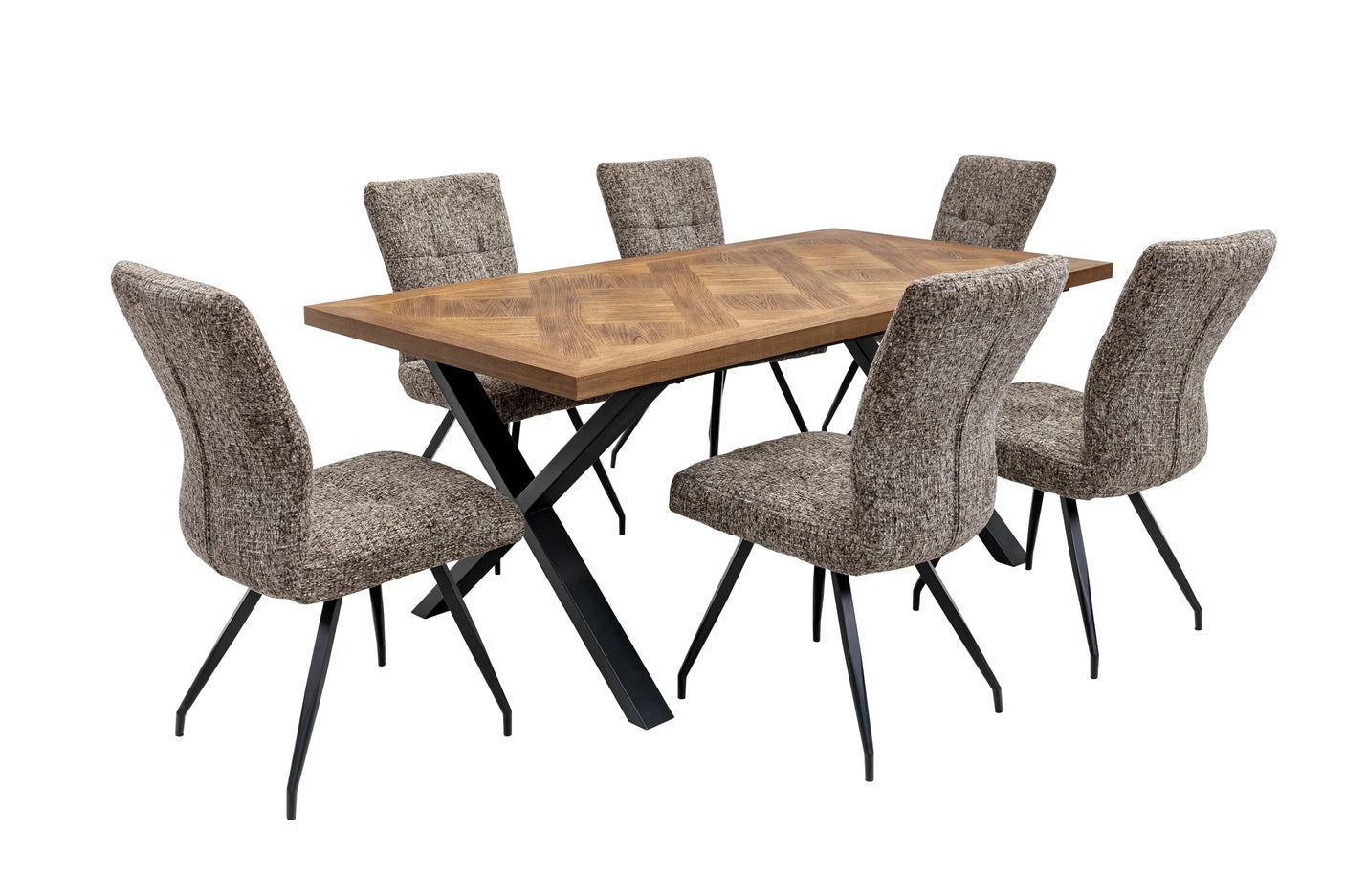 Stylish 1.8m Medium Elm Veneer Dining Table for Elegant Spaces