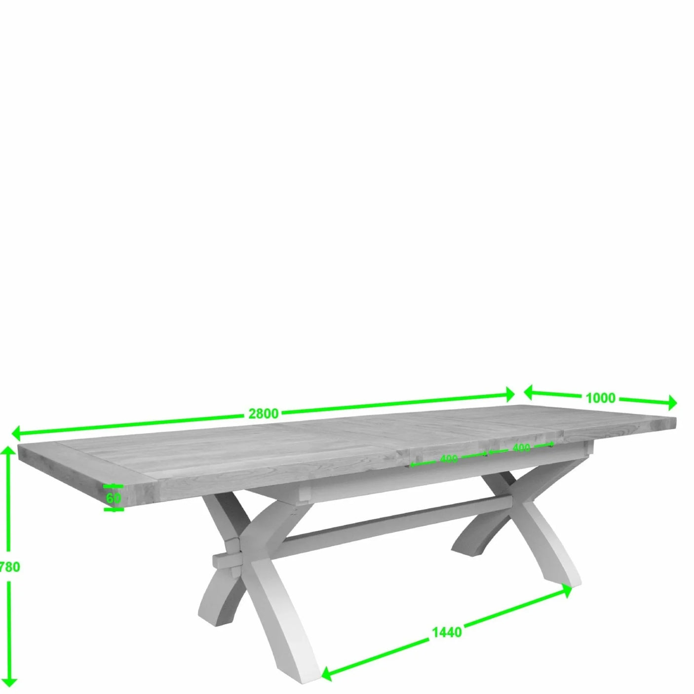 Painted Deluxe X-Leg Table