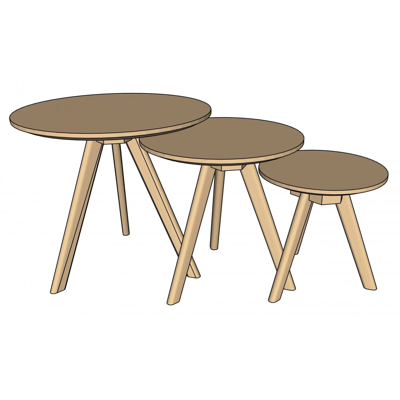 Scandic Round Nest x 3