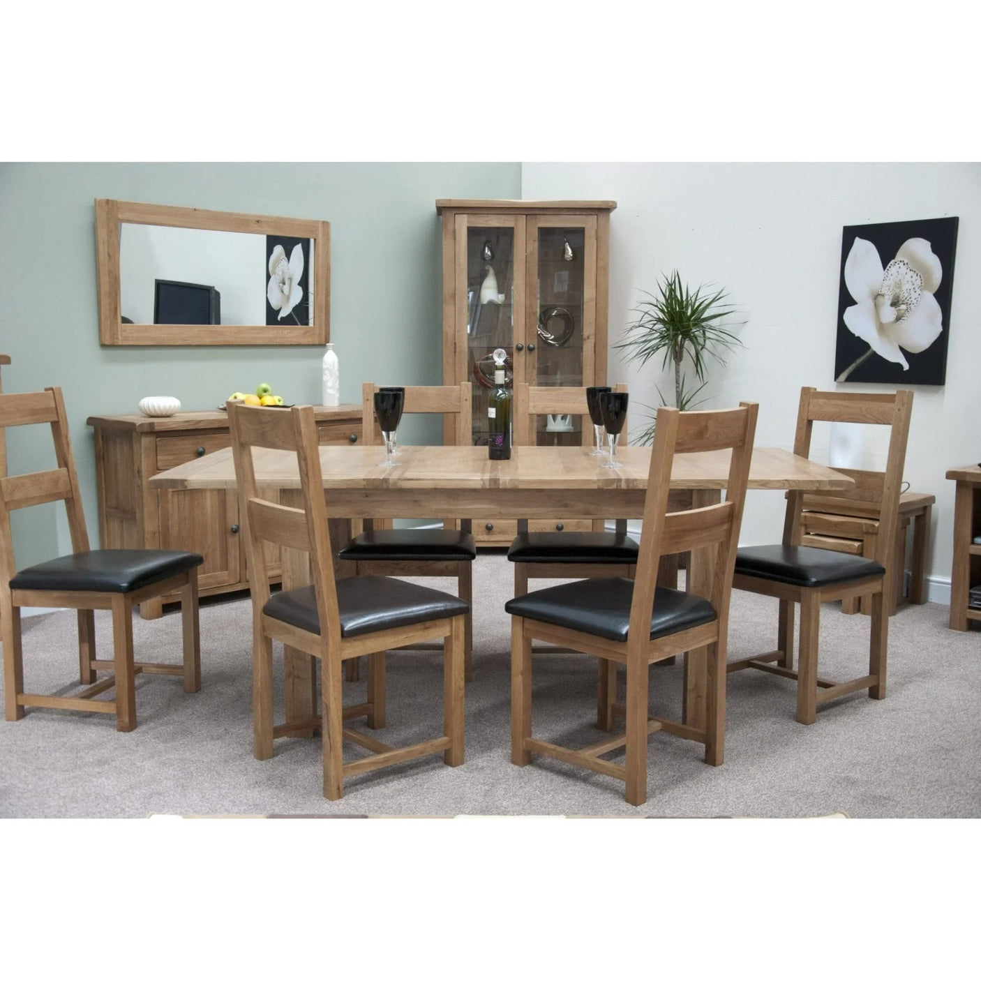 Rustic Oak Extending Dining Table
