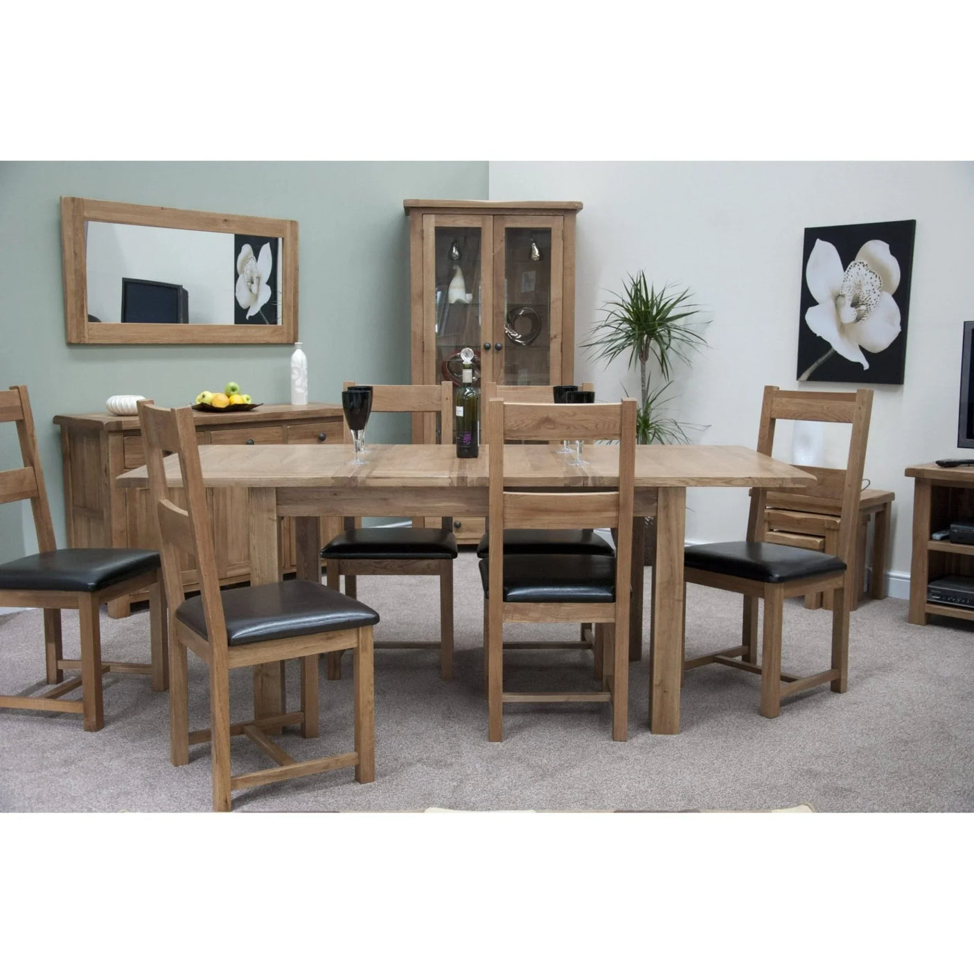 Rustic Oak Extending Dining Table