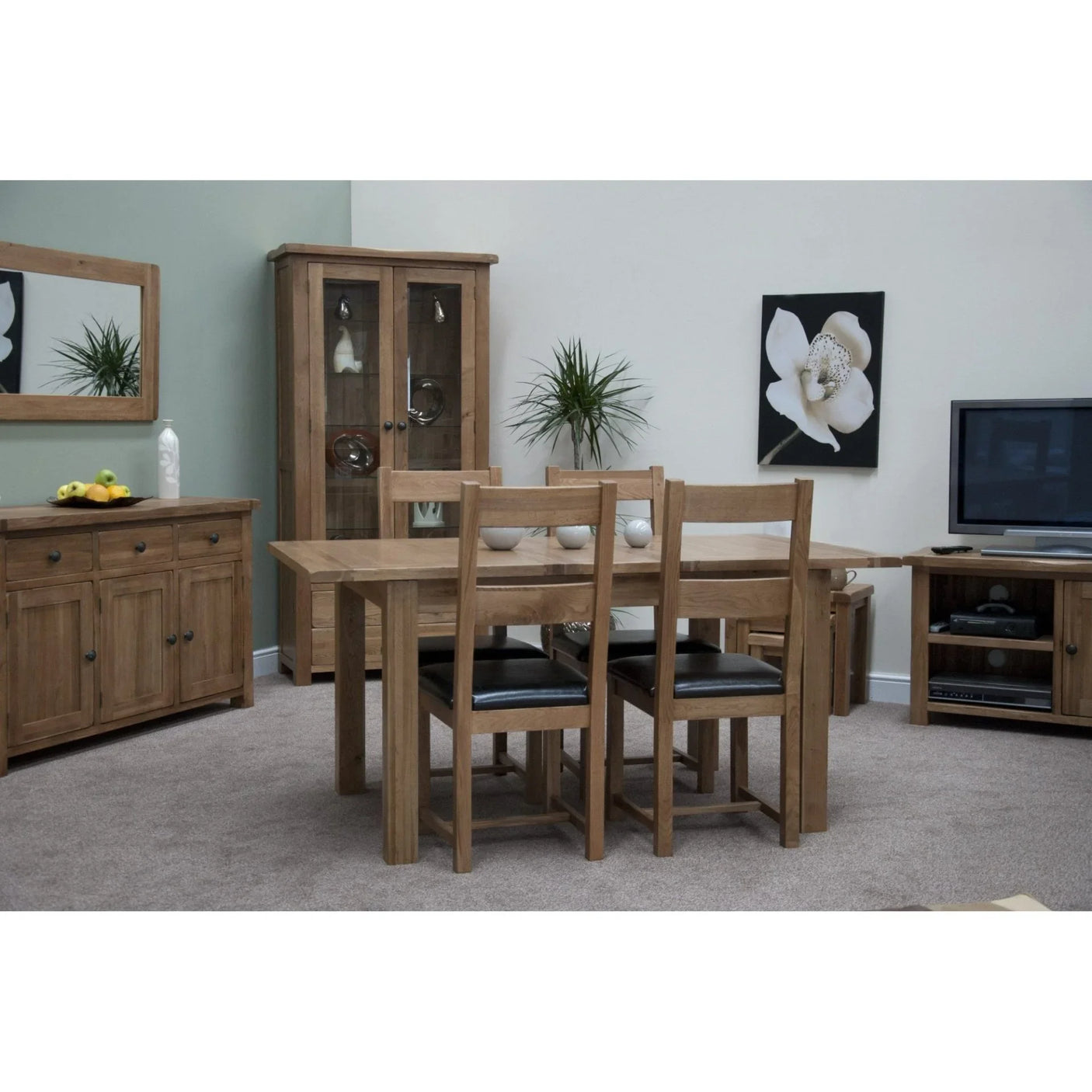 Rustic Oak Extending Dining Table
