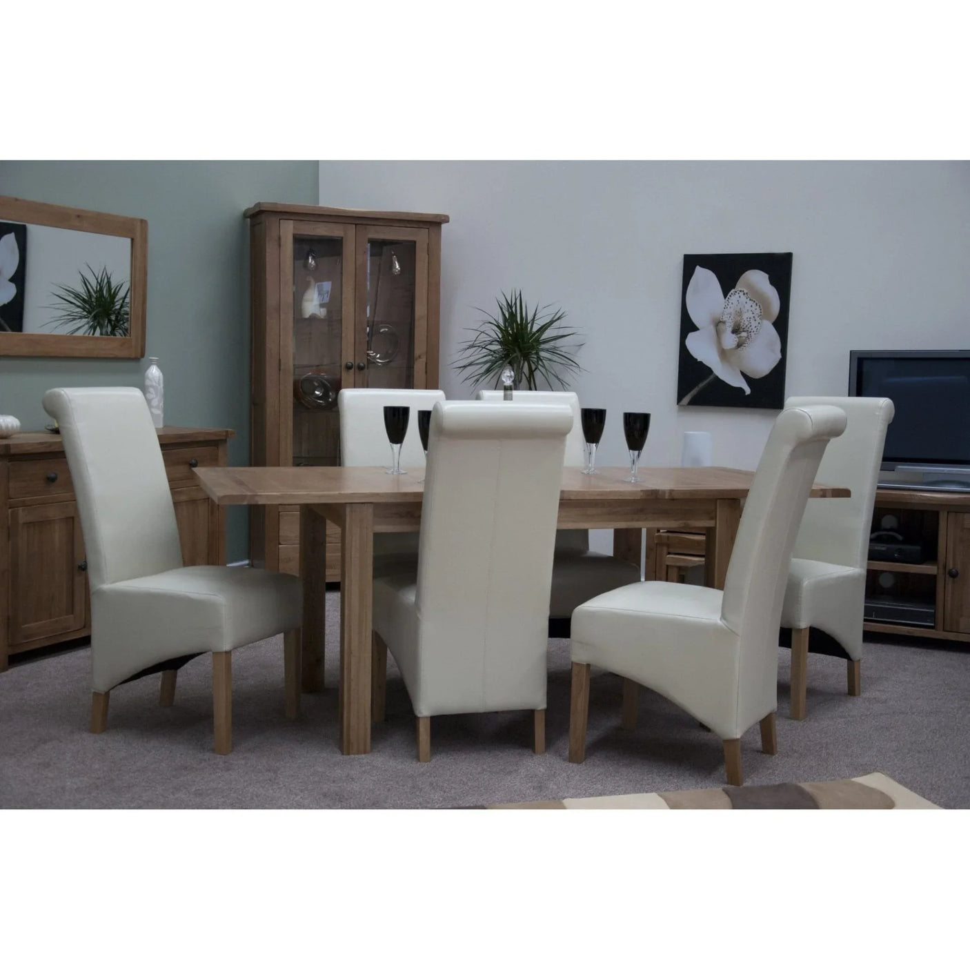 Rustic Oak Extending Dining Table
