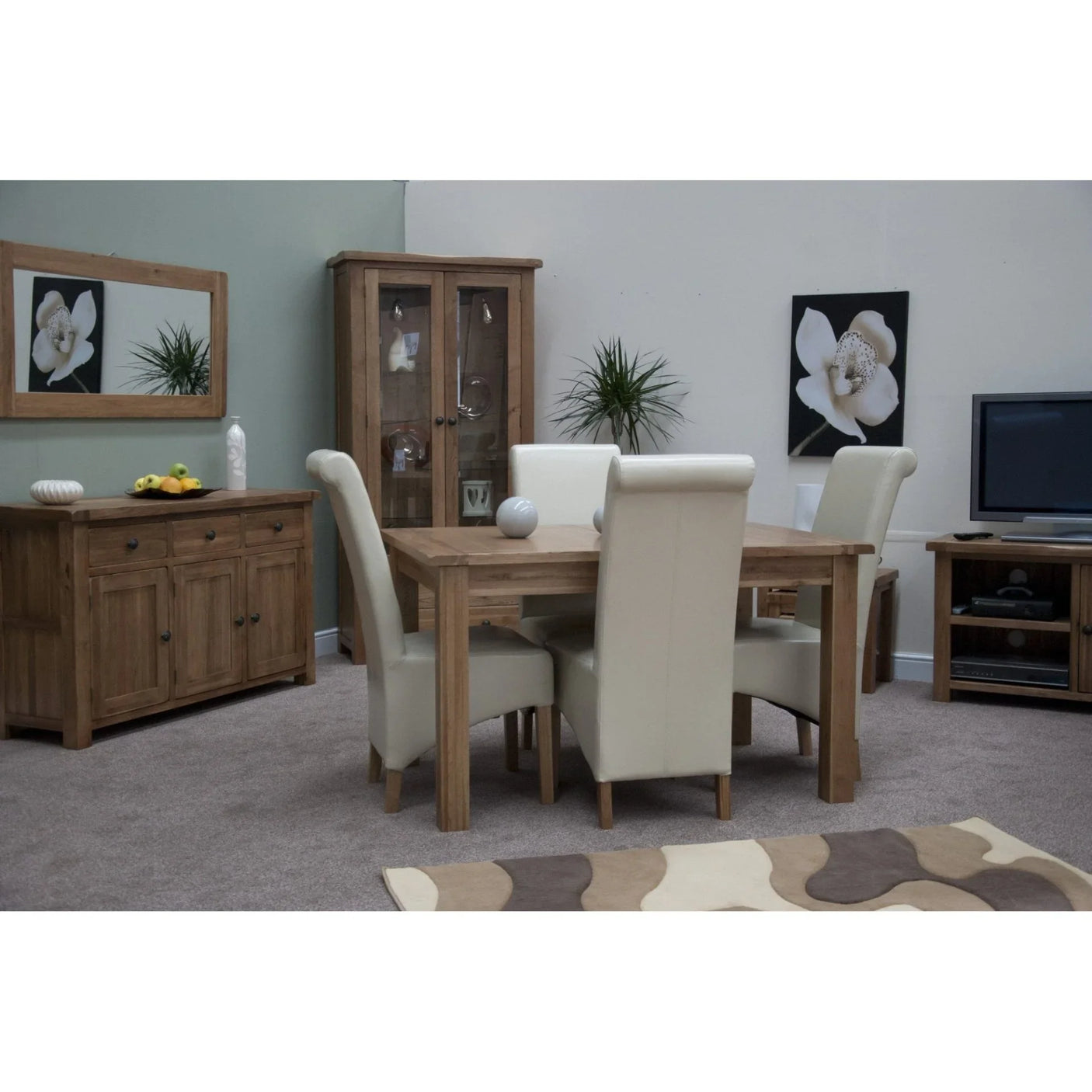 Rustic Oak Extending Dining Table