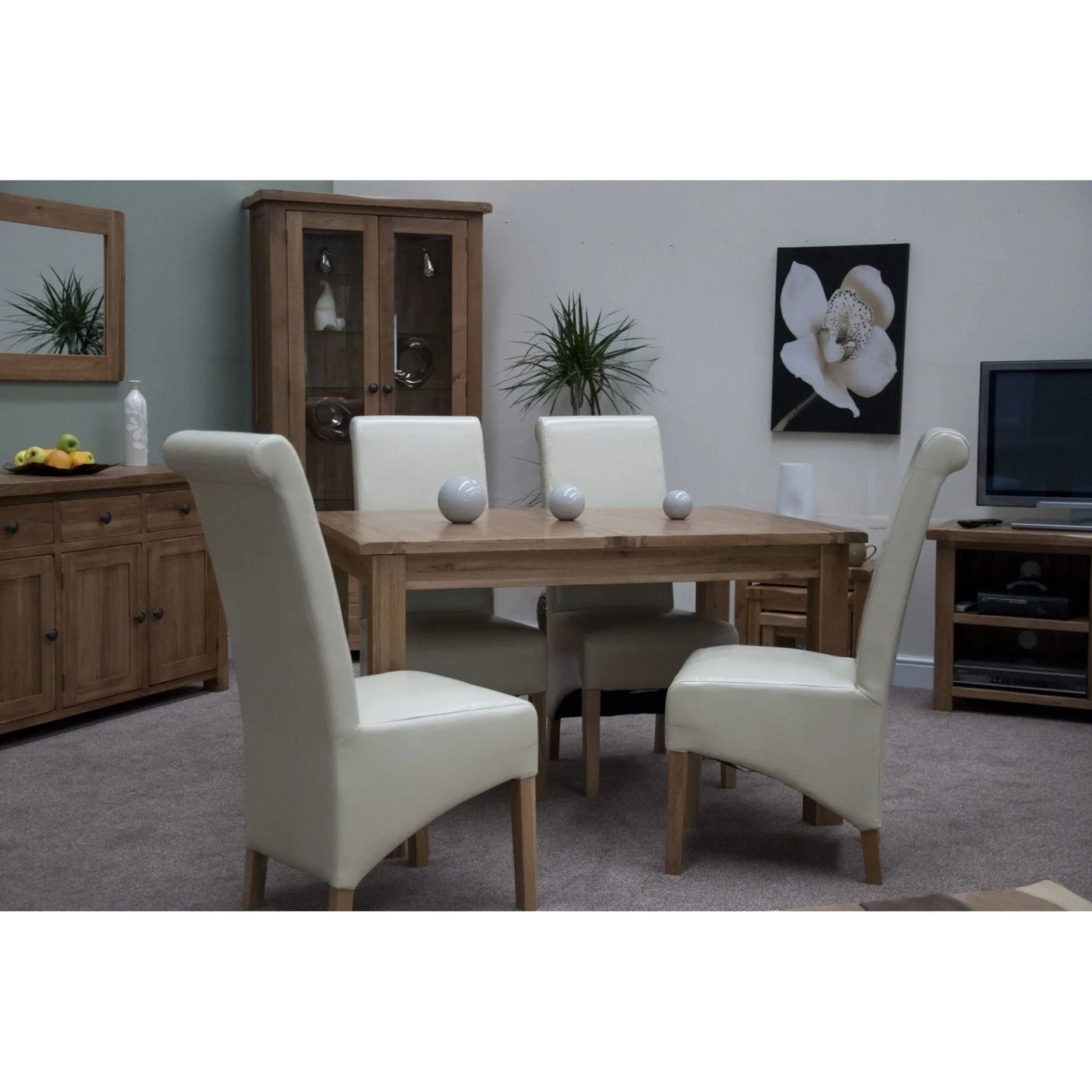 Rustic Oak Extending Dining Table