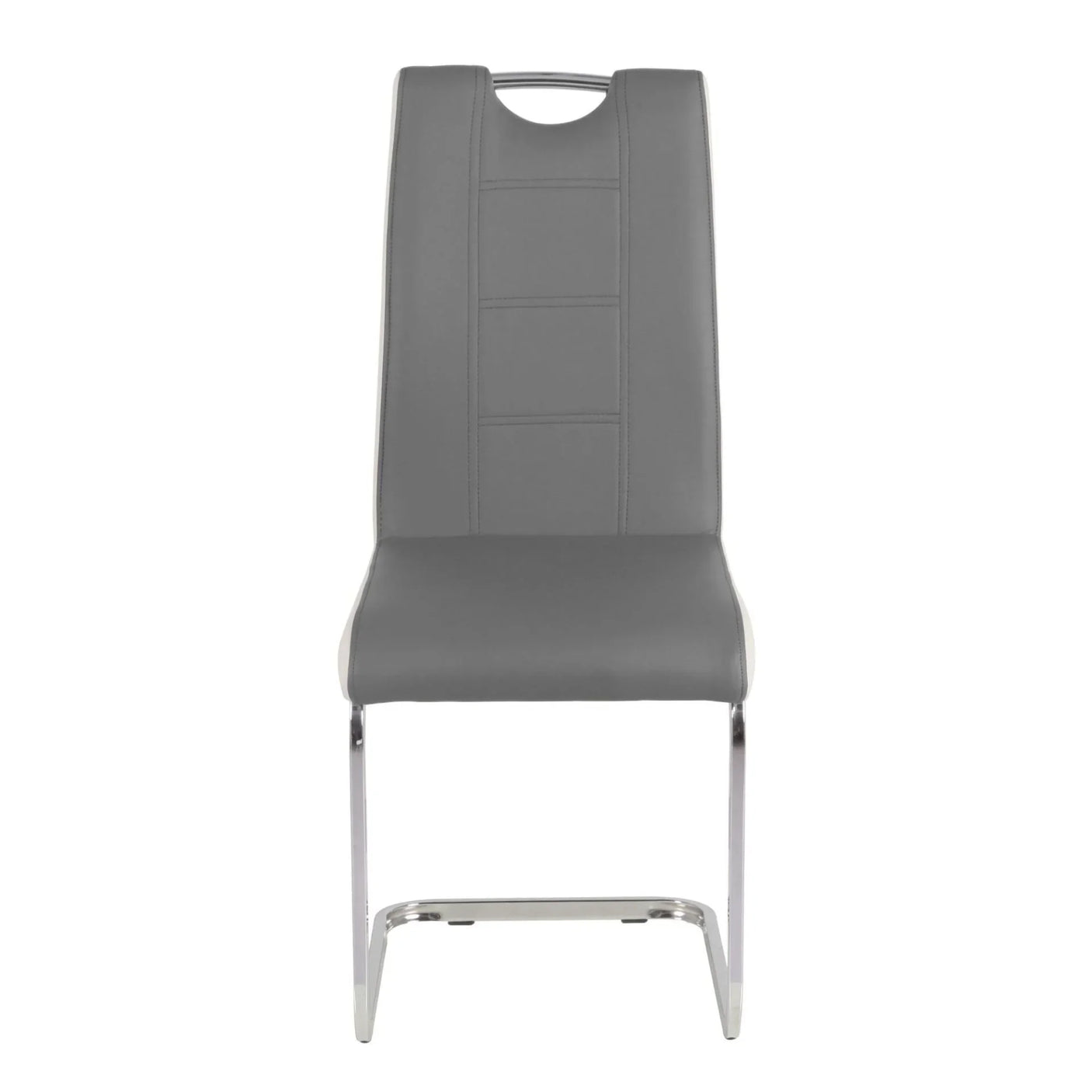 Rimini Dining Chairs Dark Grey PU Seat