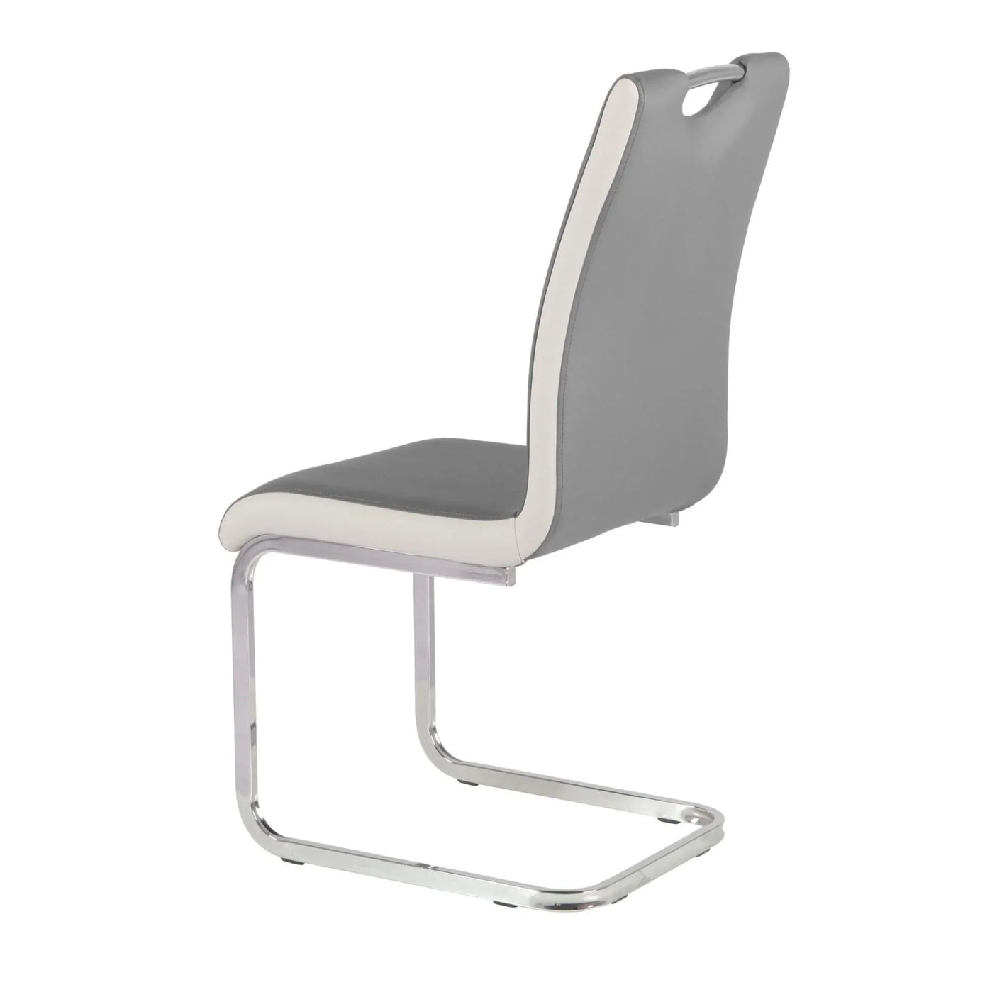 Rimini Dining Chairs Dark Grey PU Seat