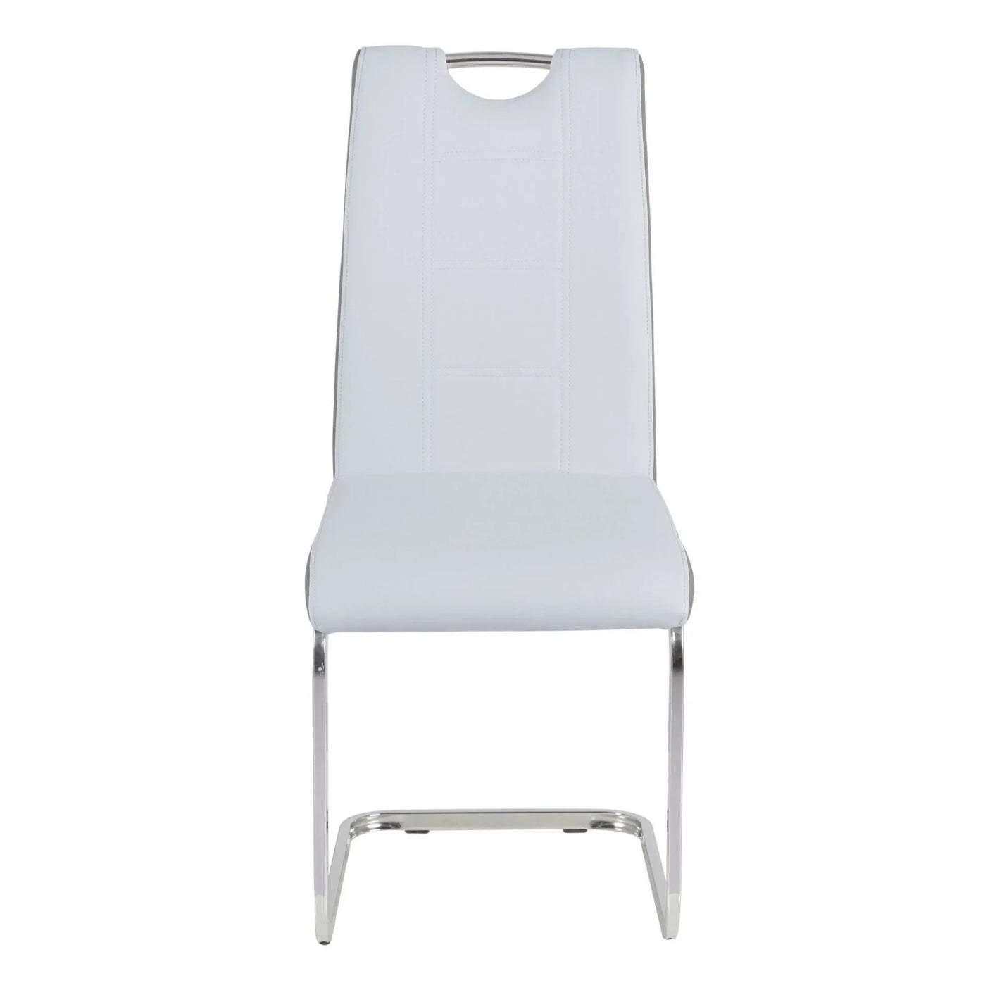 Rimini Dining Chairs Dark Grey PU Seat