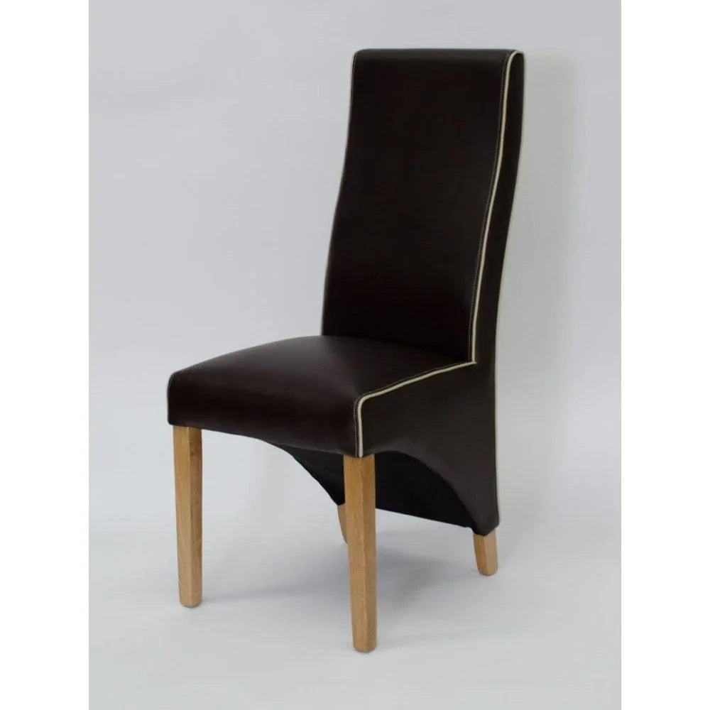 Wave Contrast Piping Dining Chair Coco & Bone