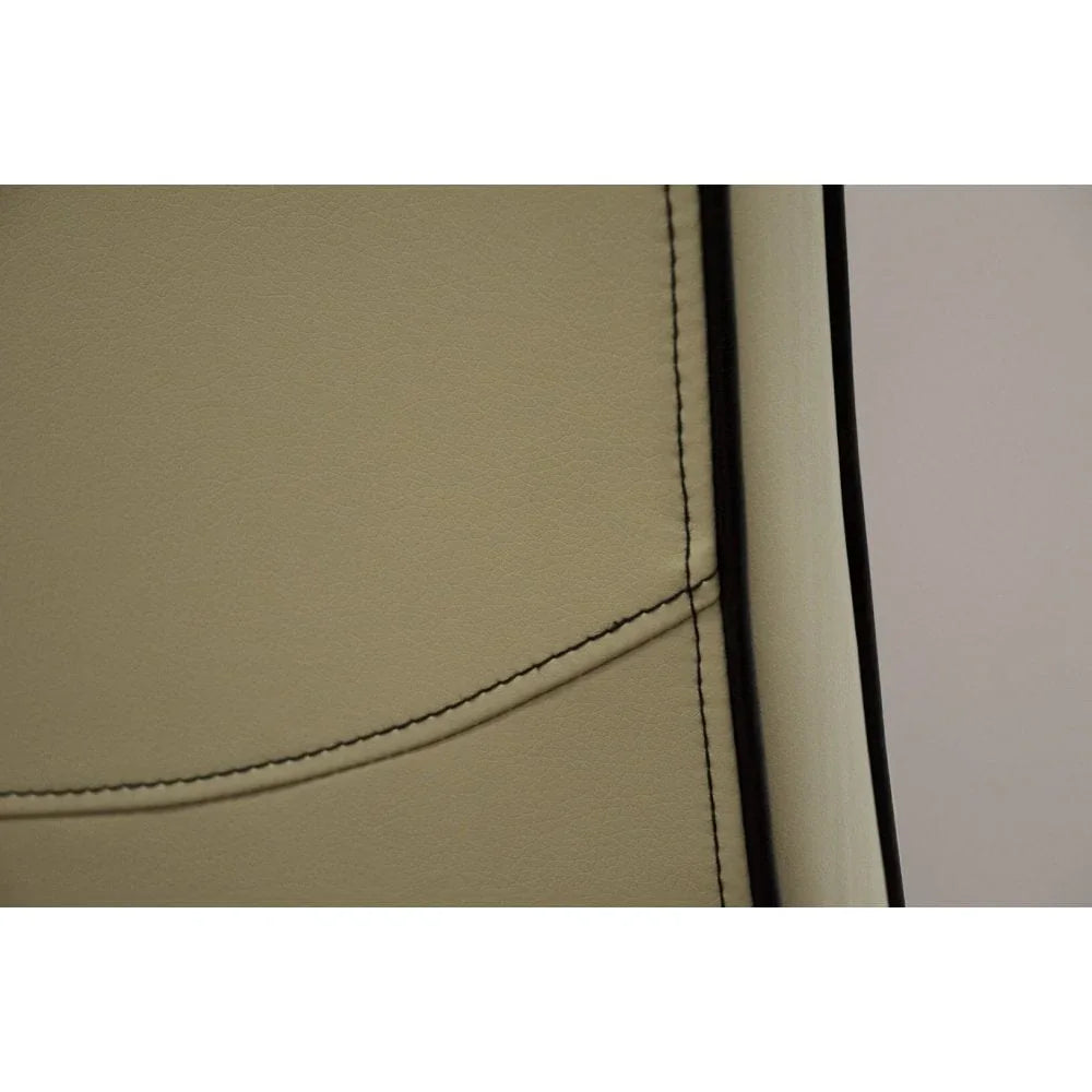 Wave Contrast Piping Dining Chair Bone/Noir