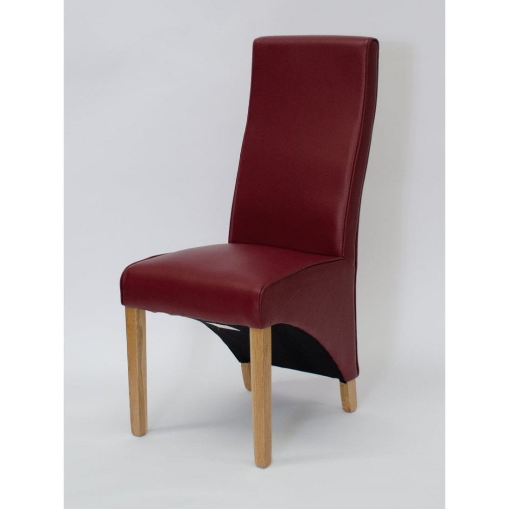 Wave Dining Chair Matt Bonded Ruby
