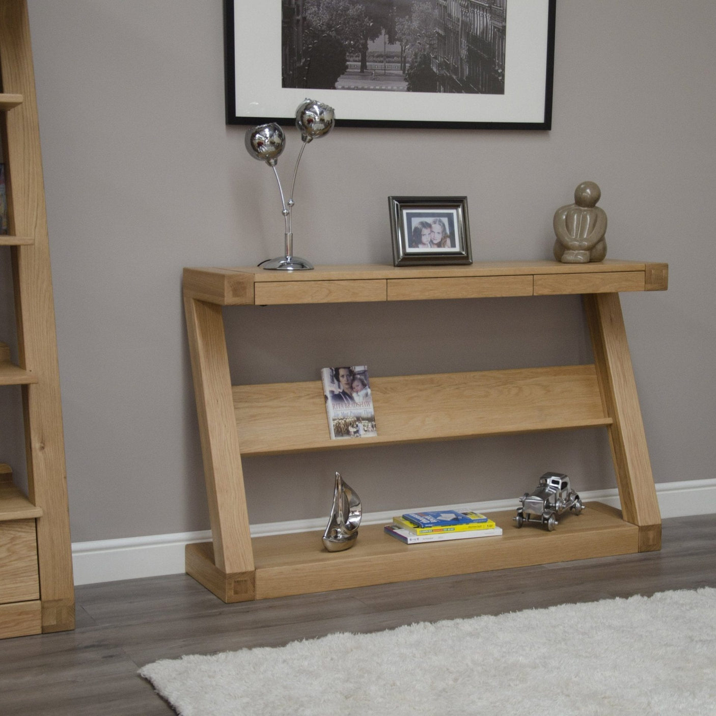Z Wide Console With Shelf