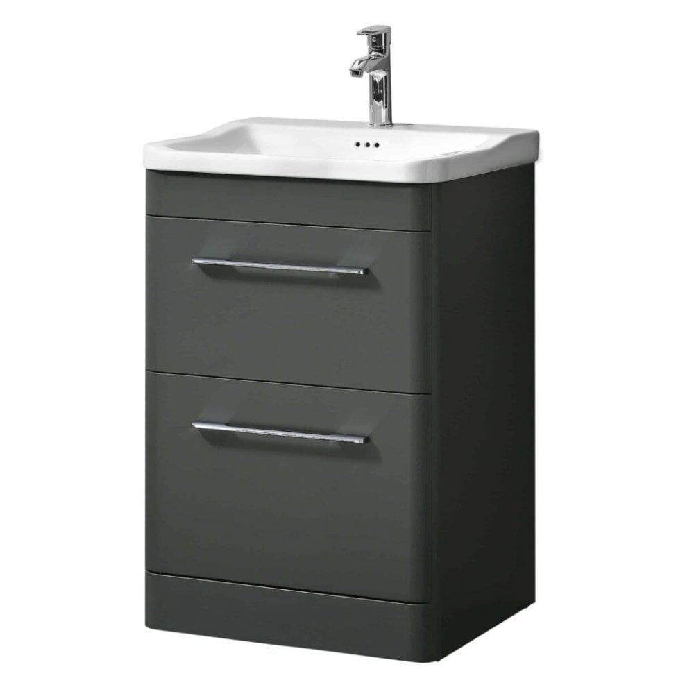 Ava 600mm Floor Standing Unit & Basin Anthracite