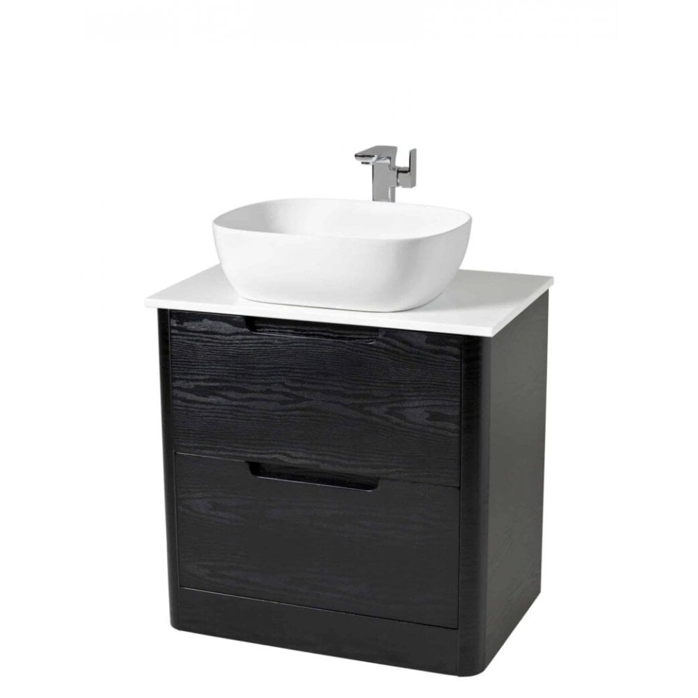 Daisy 700mm Unit, Work-Top & Bowl Black Ash