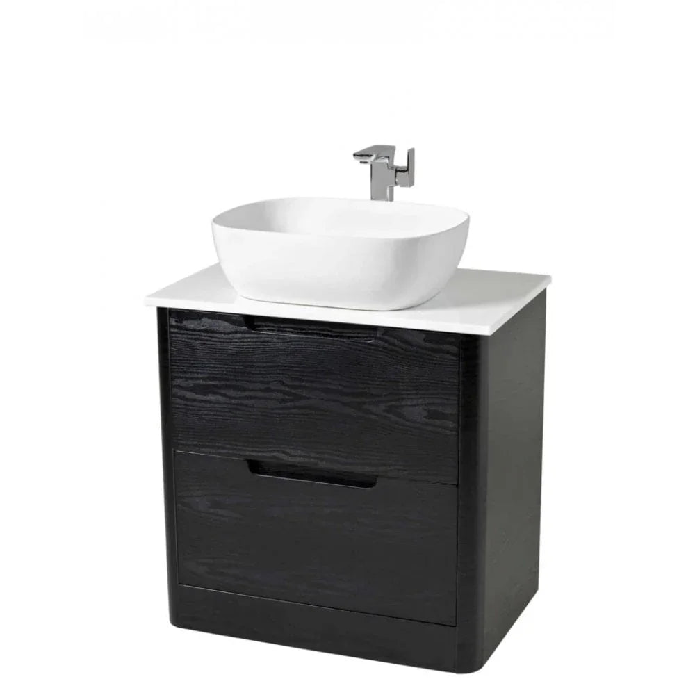 Daisy 700mm Unit, Work-Top & Bowl Black Ash