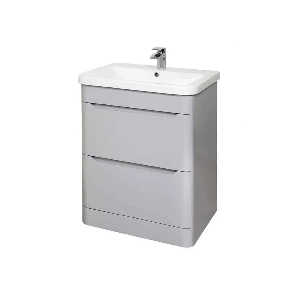 Eve 600mm Floor Standing Unit & Basin White Elm