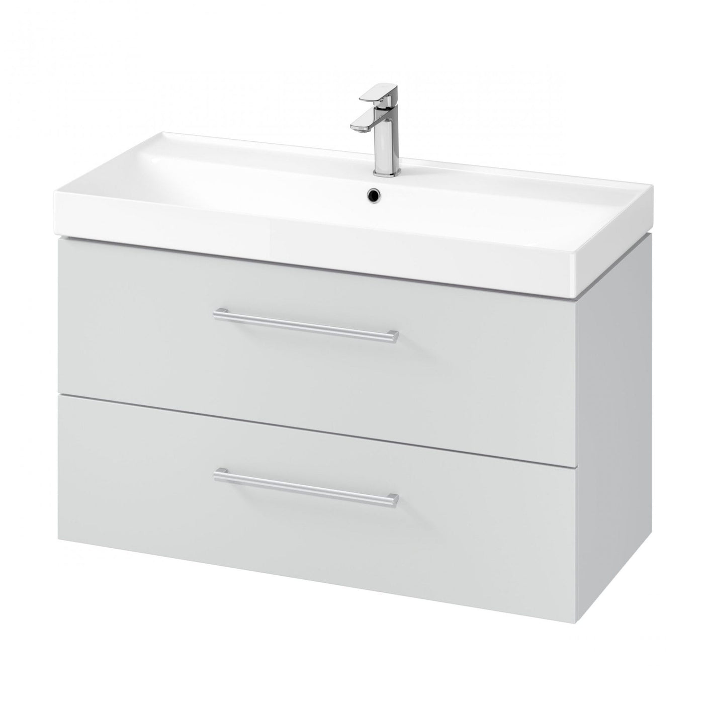 Larga 1000mm Basin & Wall Hung Unit Grey
