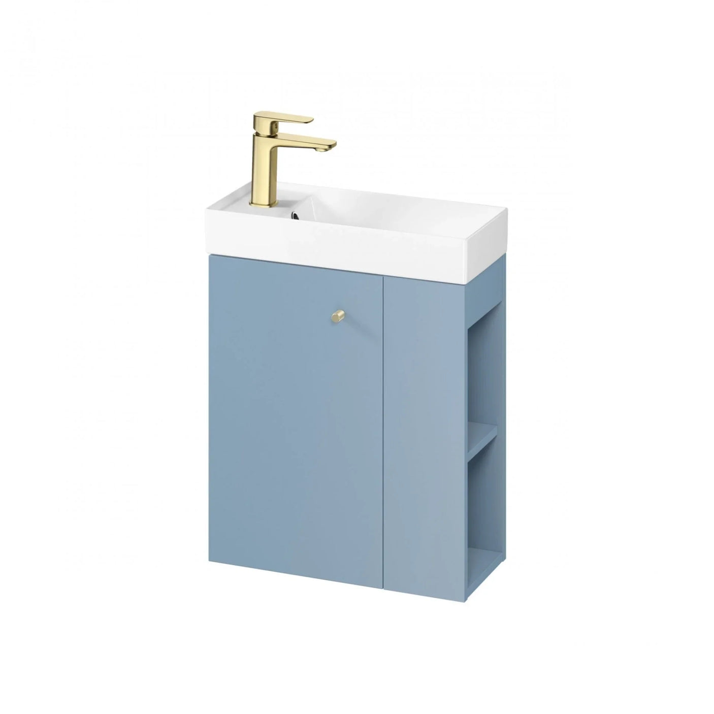 Larga 500mm Cloakroom & Wall Hung Unit Blue