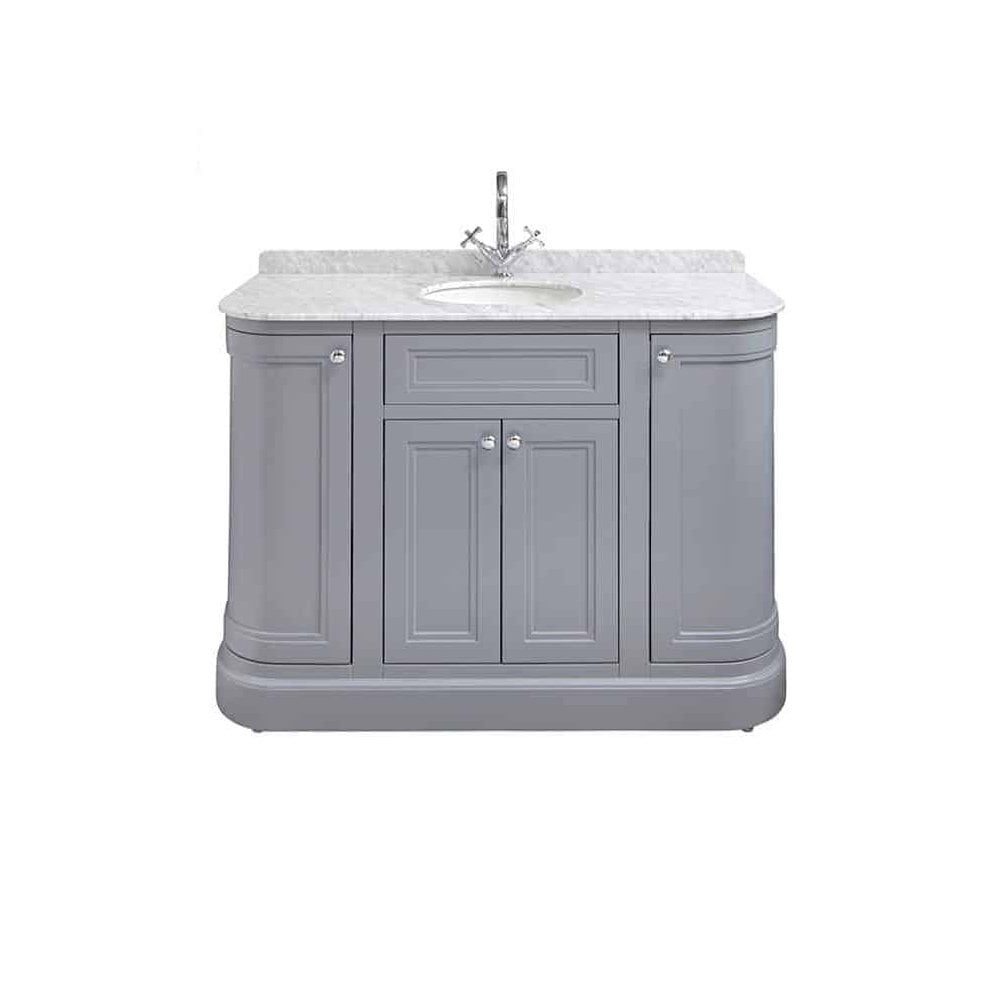 Merrion 1200mm Vanity Unit Slate Grey With Marble Worktop & Under-Counter Basin