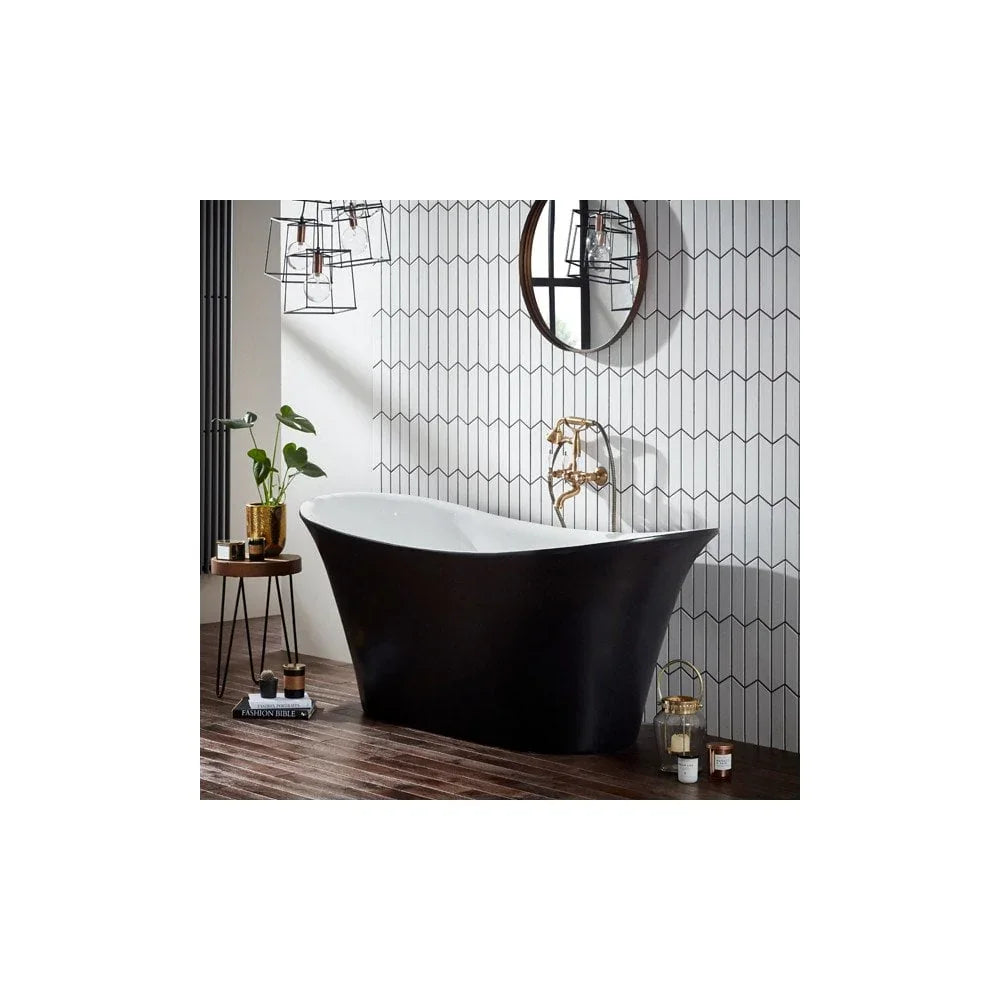 Bow Graphite 1800mm Traditional Freestanding Bath
