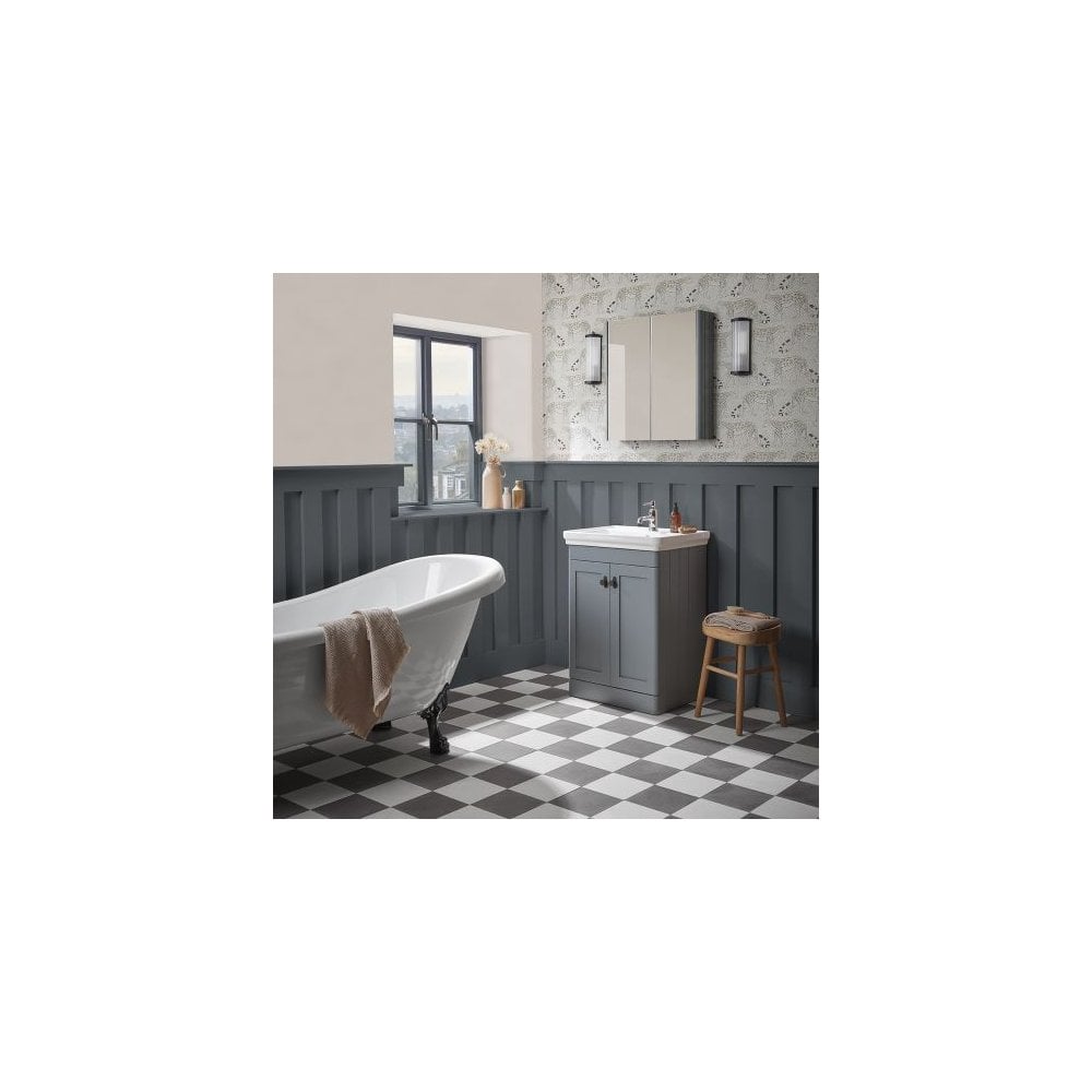 Marston 600 Floor Mounted Vanity Unit Matt Spruce