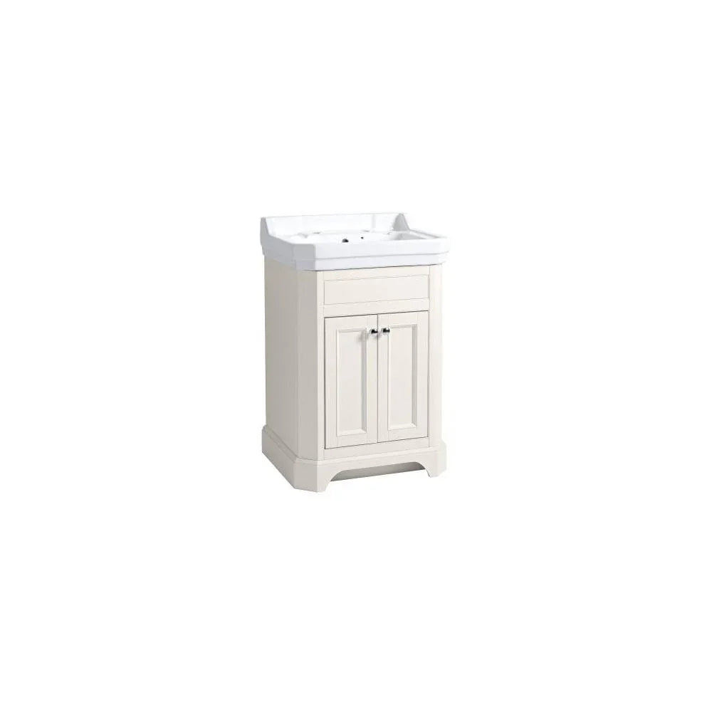 Vitoria 600 Freestanding Vanity Unit Linen White