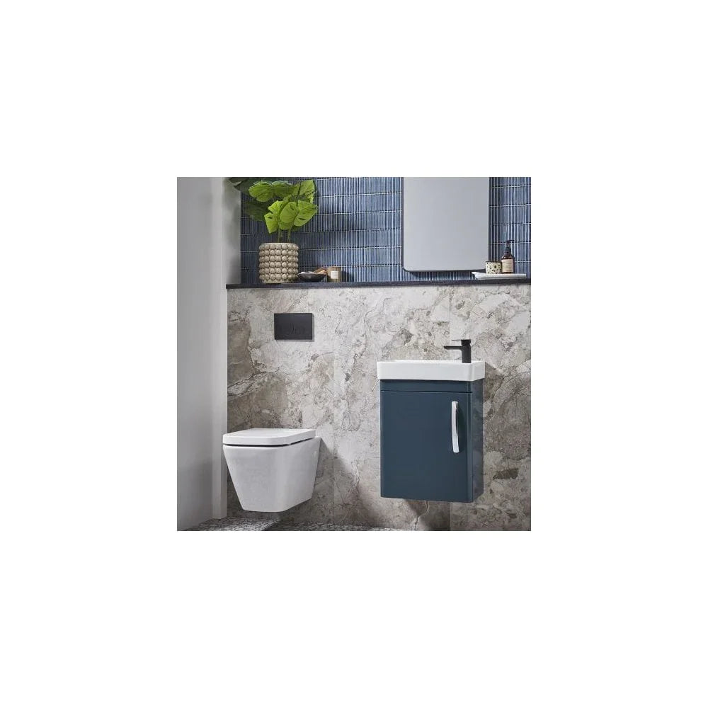 Compass 450 Cloakroom Wall Mounted Vanity Unit Oxford Blue