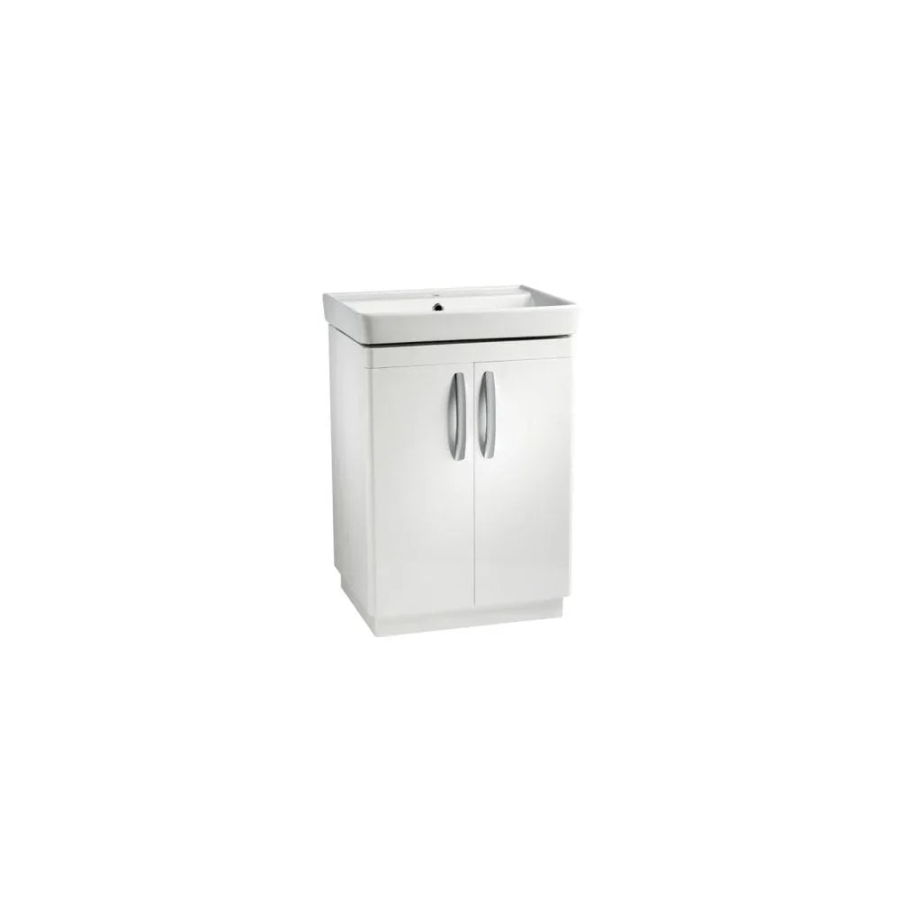 Compass 600 Freestanding Vanity Unit Gloss White