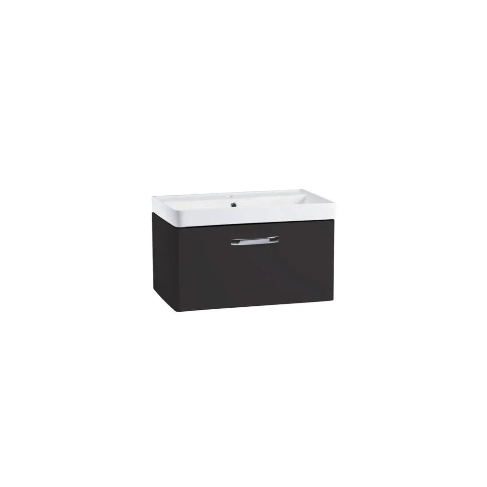 Compass 800 Wall Mounted Vanity Unit Gloss Clay