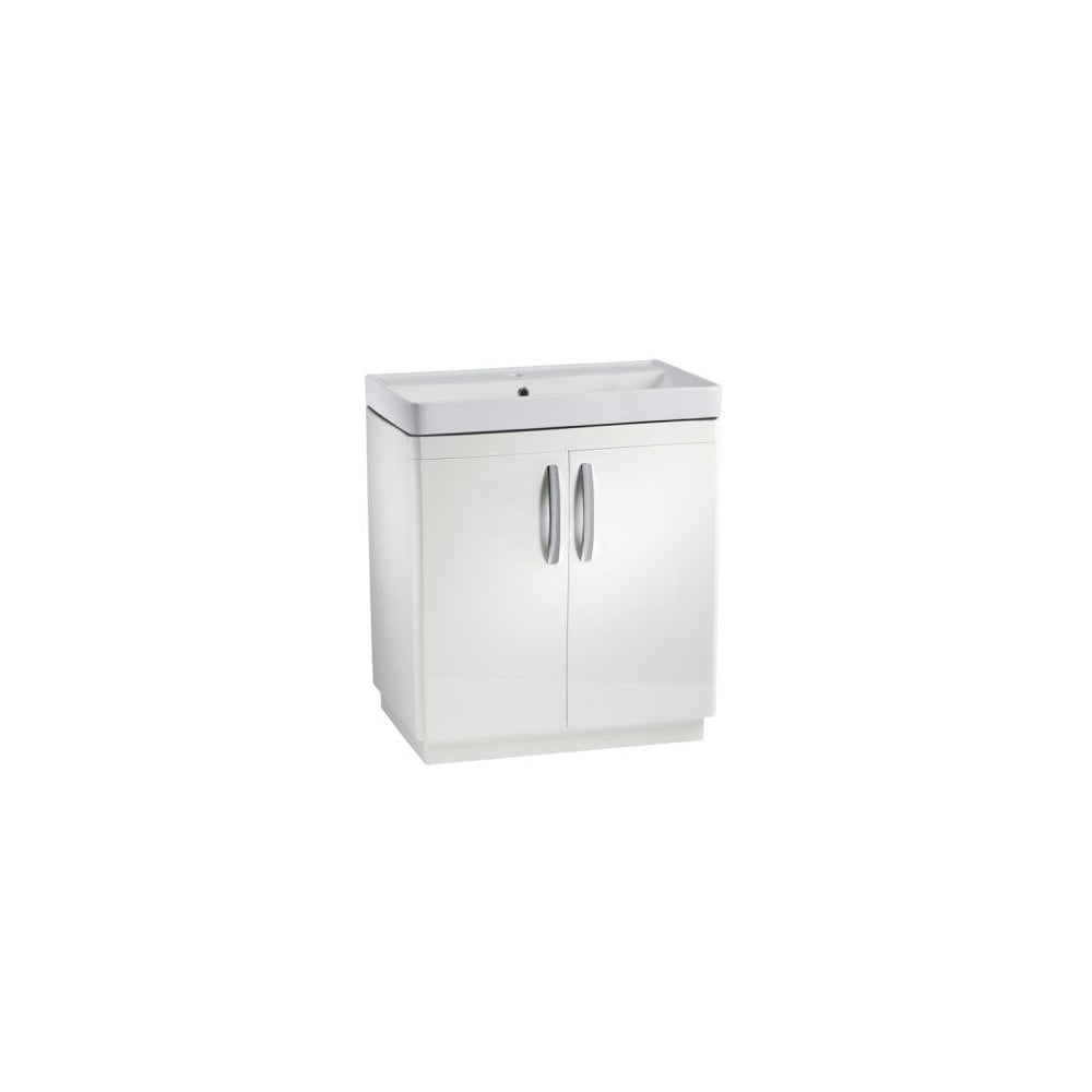 Compass 800 Freestanding Vanity Unit Gloss White