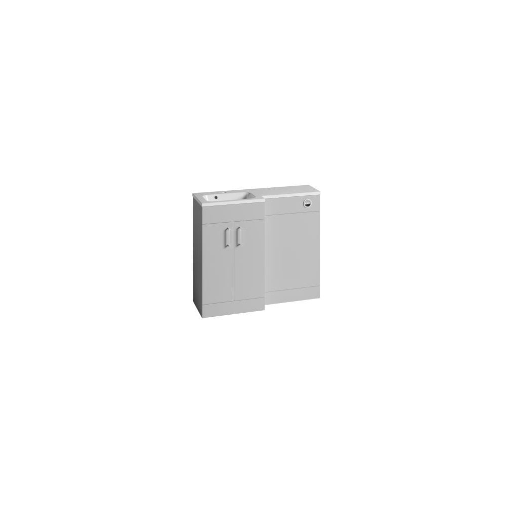 Nexus 1000 Basin Unit & Back To Wall Unit Light Grey