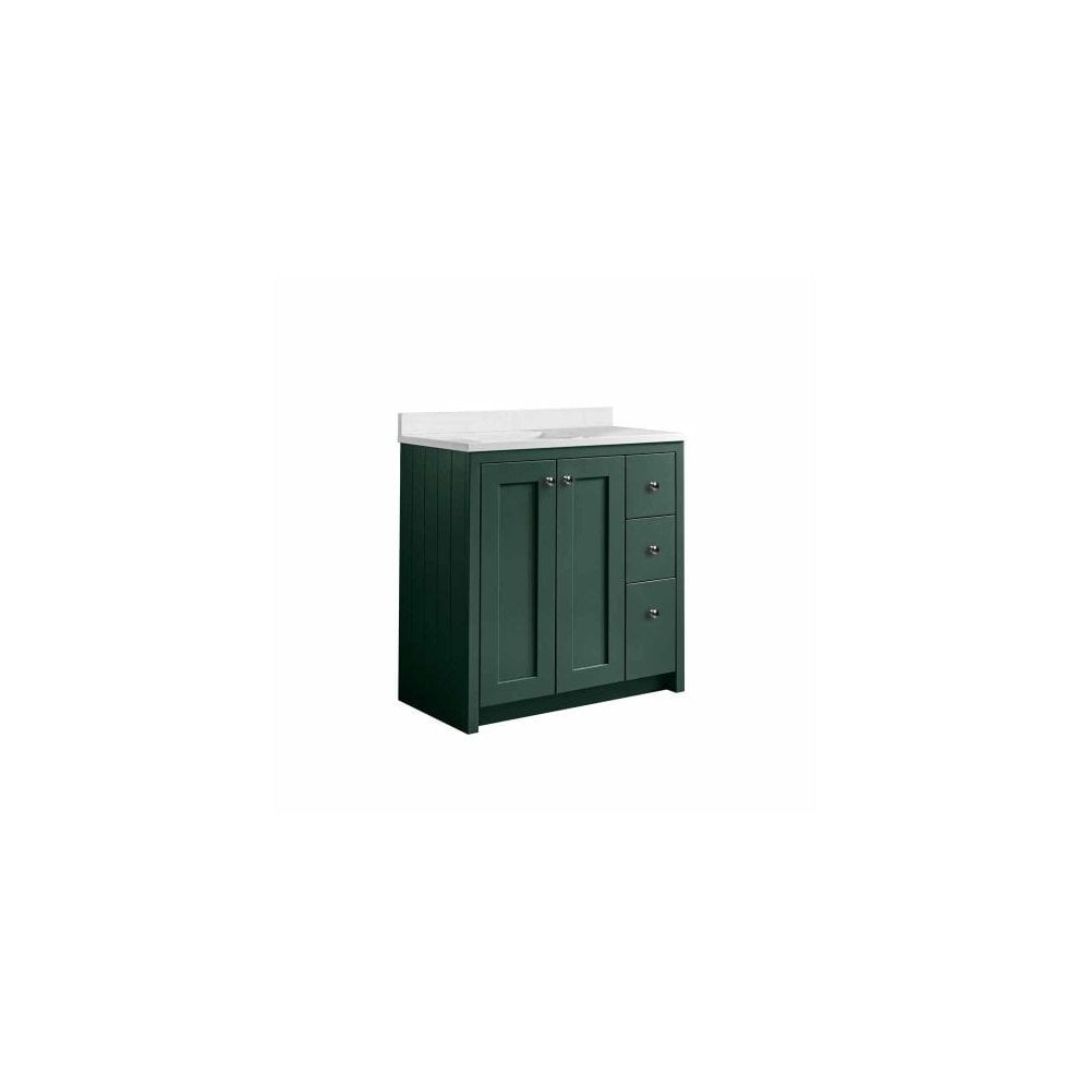 Lansdown 800 Underslung Vanity Unit Sherwood Green