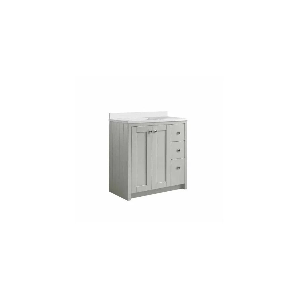 Lansdown 800 Underslung Vanity Unit Pebble Grey