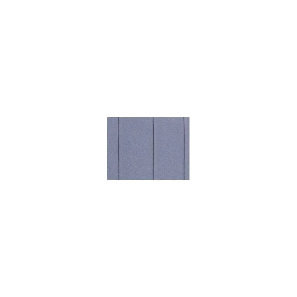 Closeup of grey upholstered furniture fabric with vertical stitching