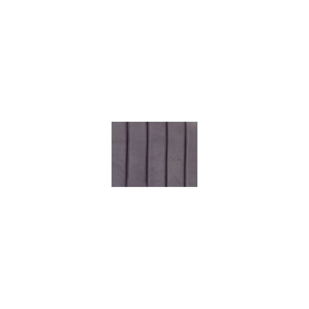 Grey upholstered fabric panel with vertical tufting detail