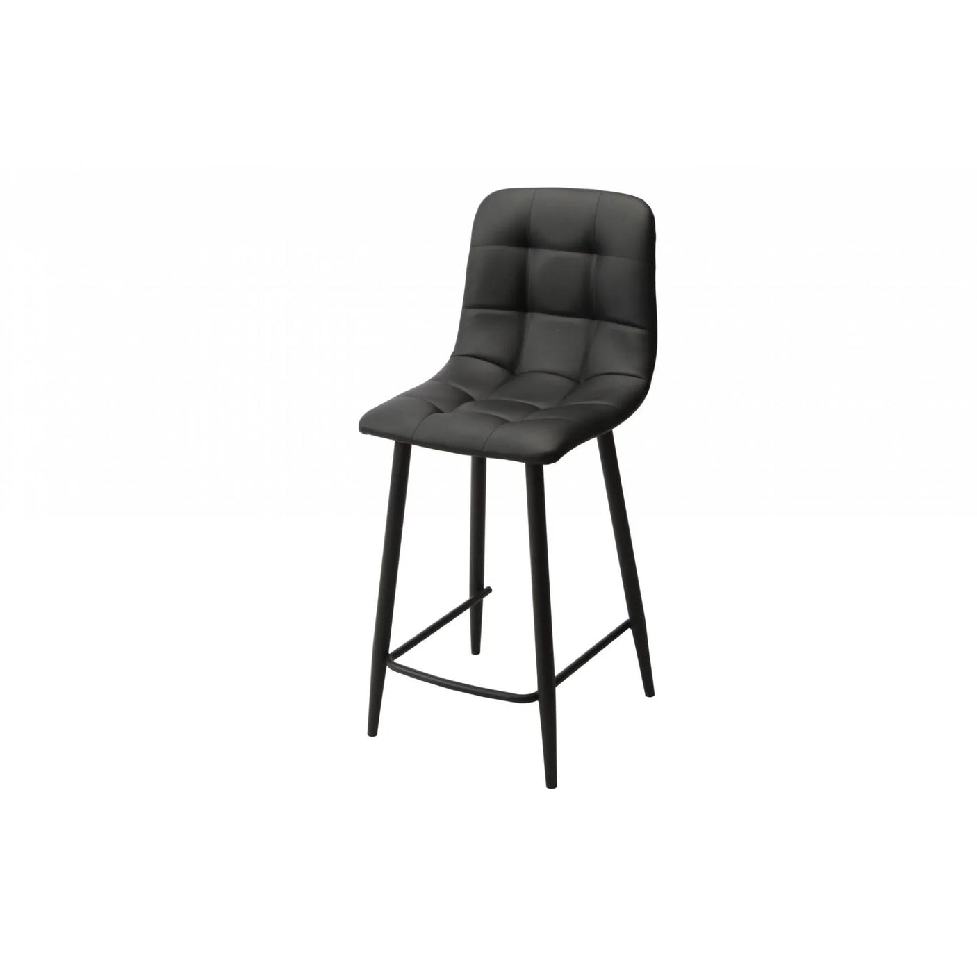 Fredrik Black Bar Stool PU Seat Height 650mm