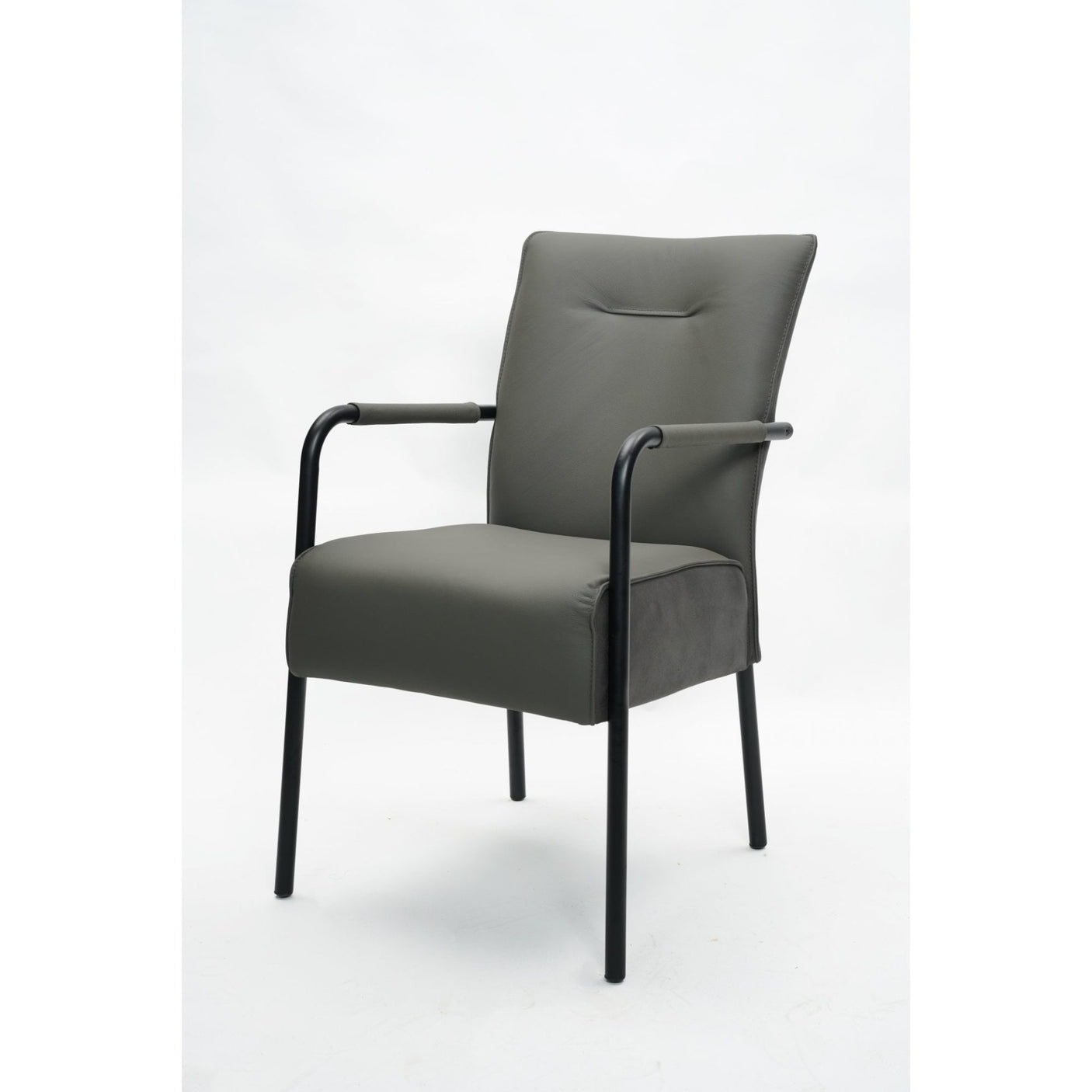 James Dining Chair Grey Leather