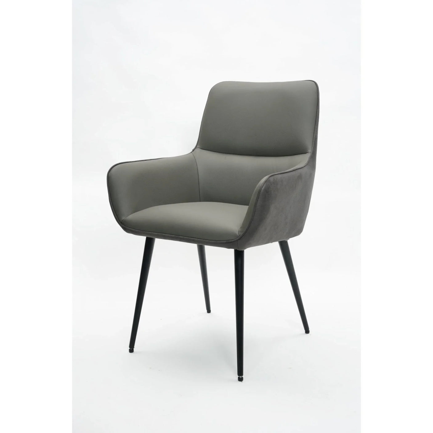Rebecca Dining Chair Grey Leather