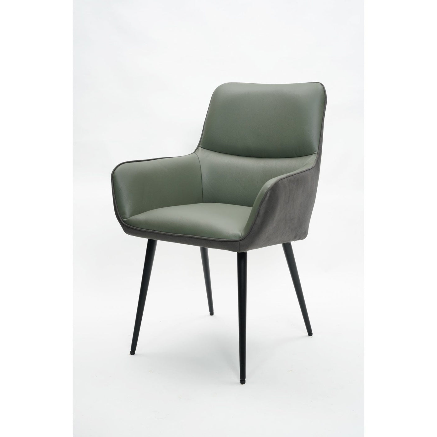 Rebecca Dining Chair Basil Green leather