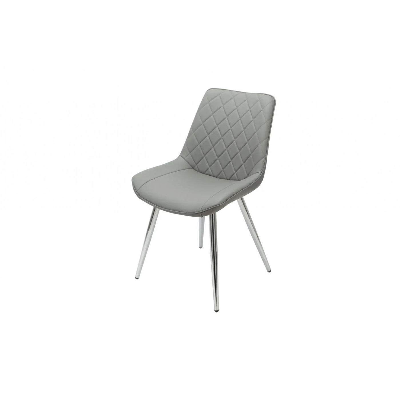 Silvia Dining Chair Grey - Chrome Legs