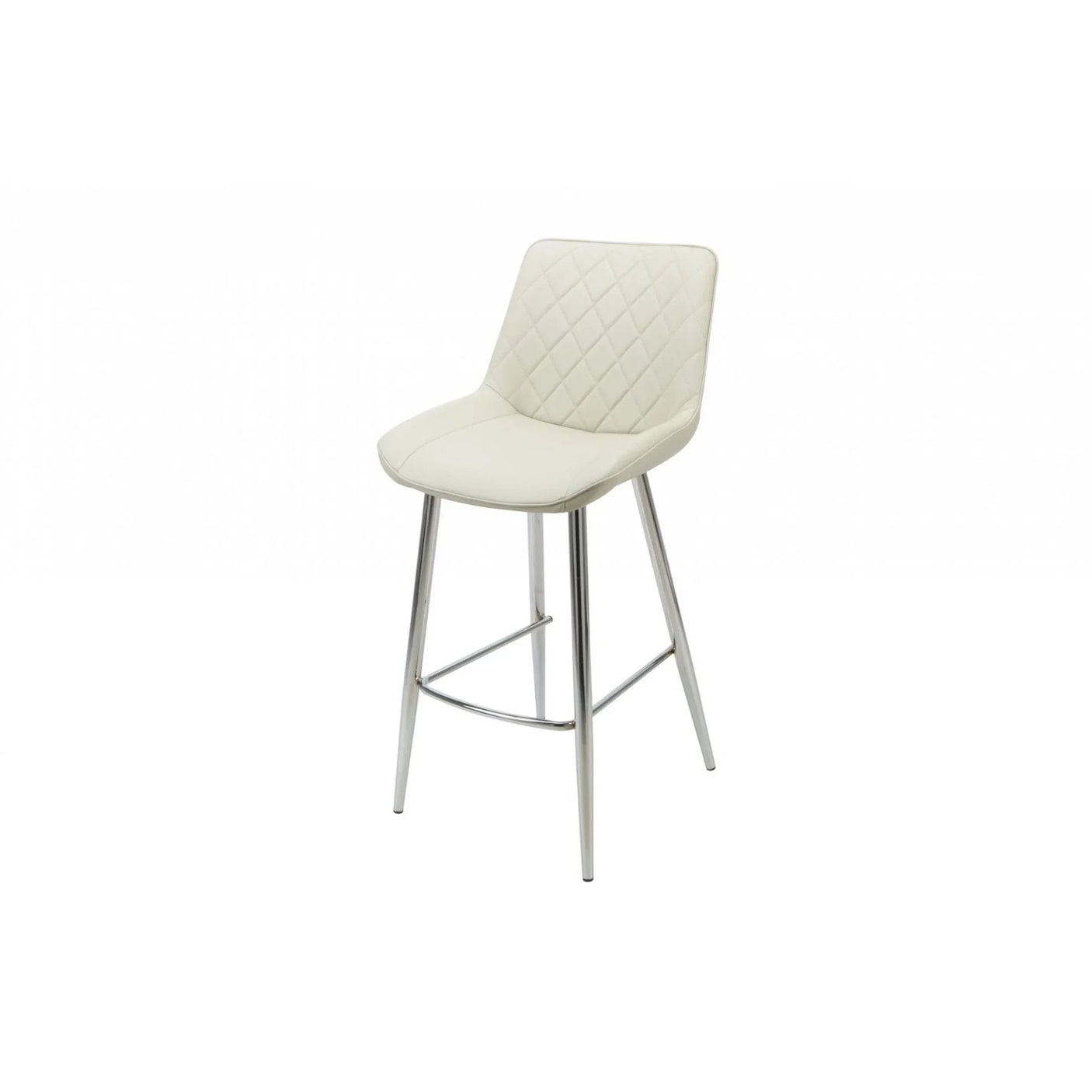 Silvia Bar Stool Taupe - Chrome Legs Seat Height 720mm