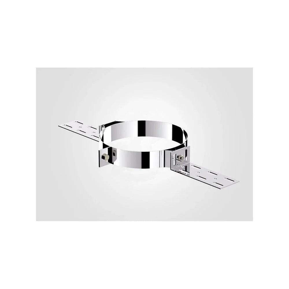 Stainless steel mounting bracket for lighting fixture with adjustable support arms