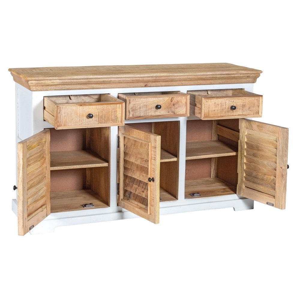 Alfie Wood Sideboard - 3 Drawers & 3 Doors