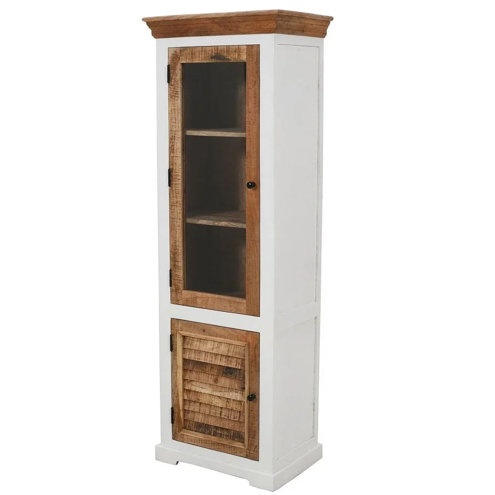 Alfie Wood Bookcase/Display Cabinet - 3 Shelves & 1 Door