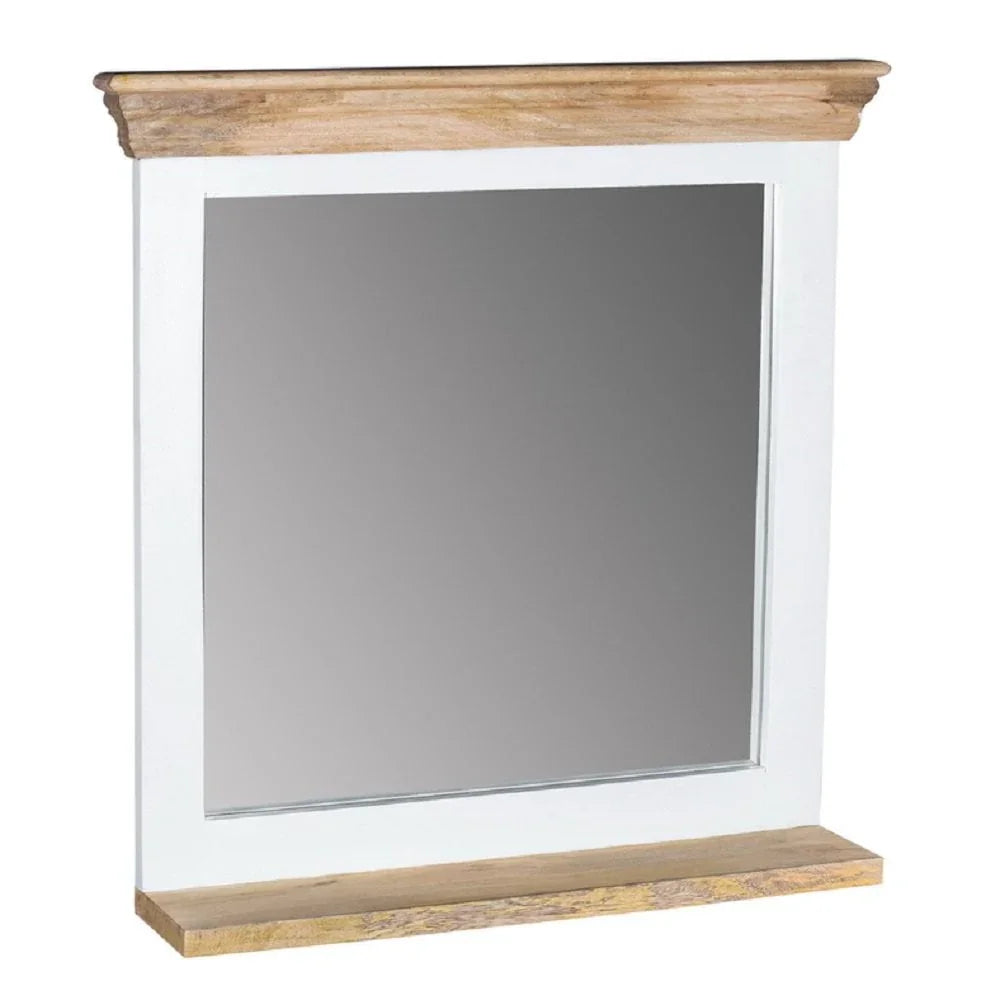 Alfie Mirror Frame With Shelf Solid Mango Wood